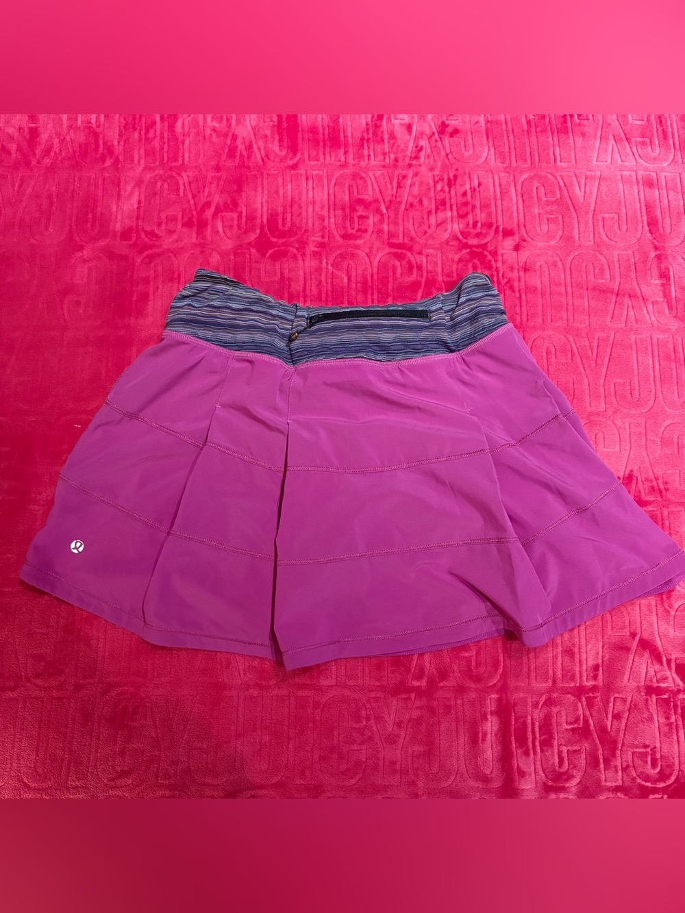 Purple Lululemon Athletic Skirt with Striped Waistband